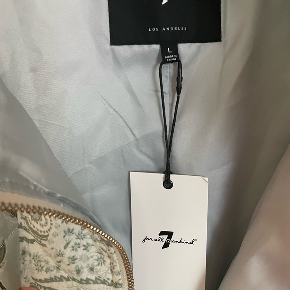 7 For All Mankind | Pastel Print Quilted Jacket NWT - Picture 8 of 8